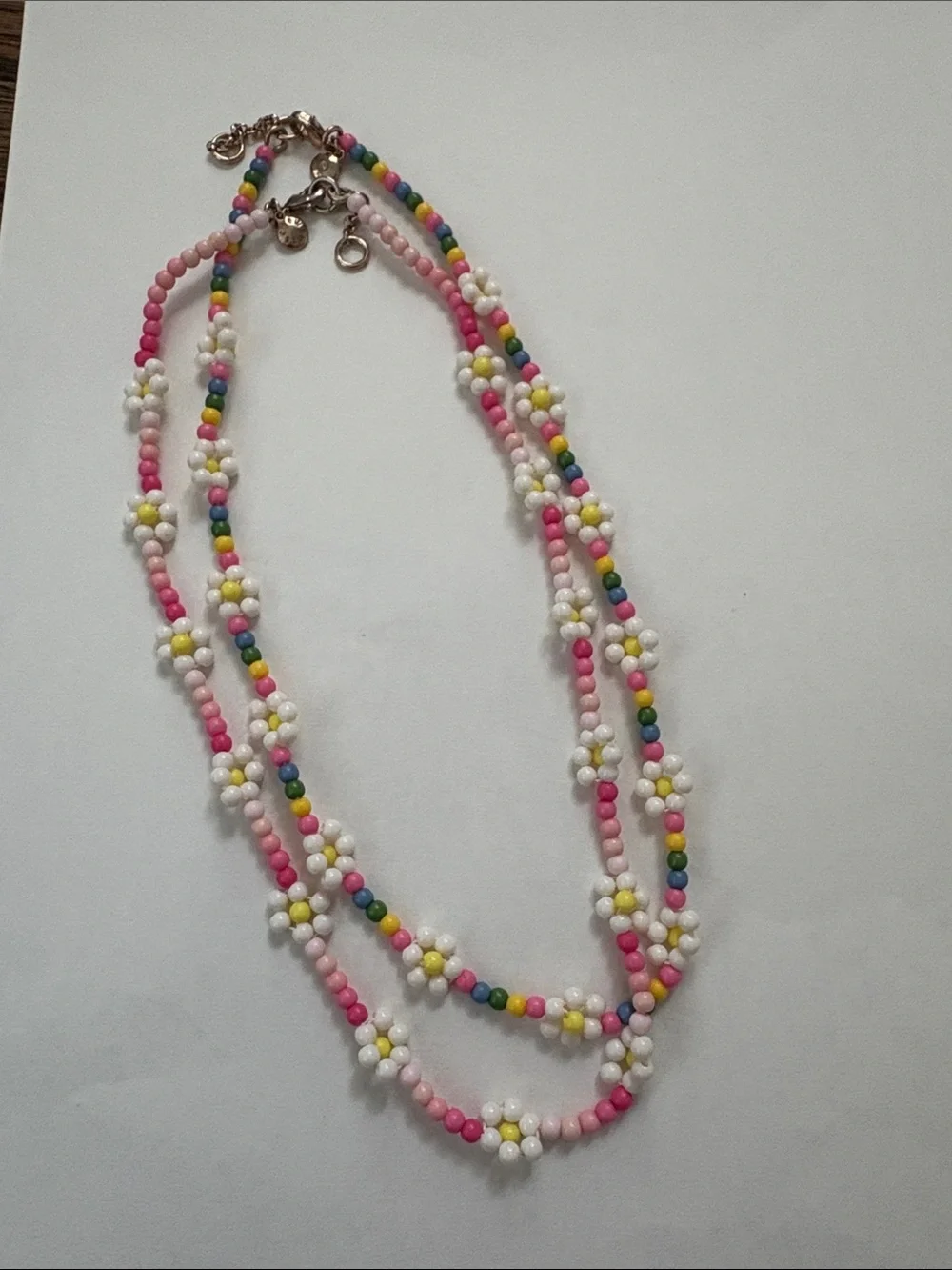 Crewcuts set of two daisy beaded necklaces